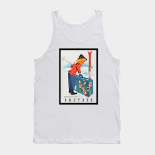 Winter in Austria vintage travel poster Tank Top